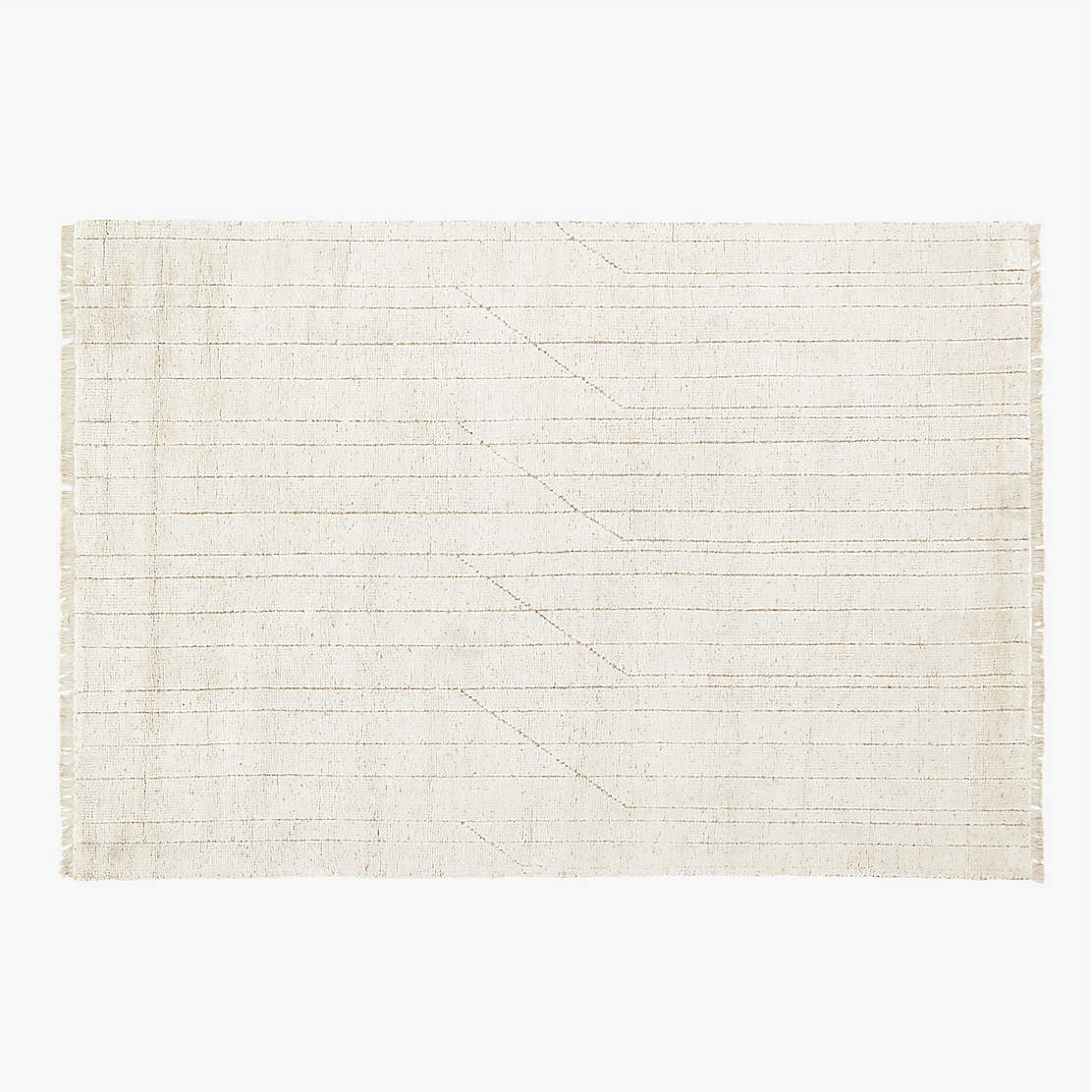 Kada Handknotted Viscose White Area Rug CB2 Canada