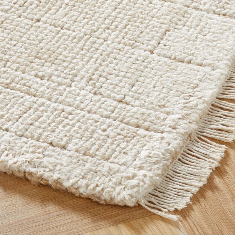 Kada Hand-Knotted White Viscose Area Rug 5'x8' - image 3 of 4