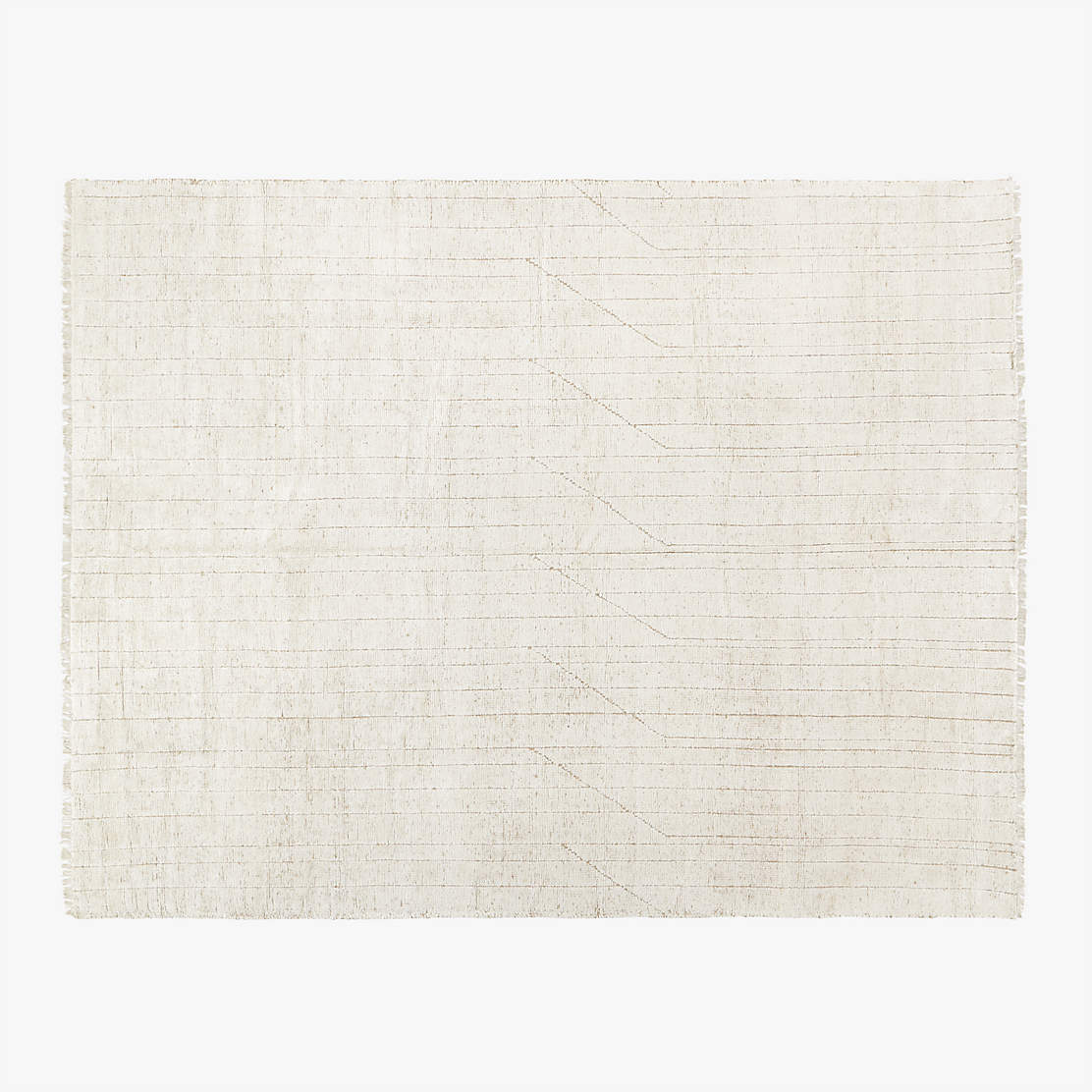 Kada Handknotted Viscose White Area Rug | CB2 Canada