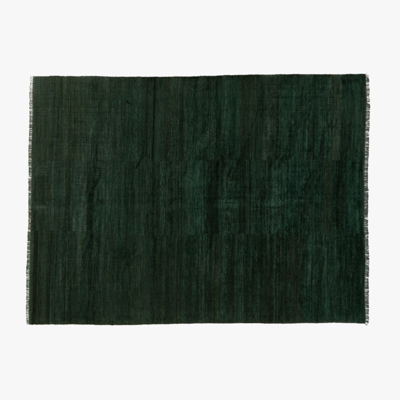 Kada Modern Hand-Knotted Viscose Green Area Rug 10'x14' - image 0 of 6