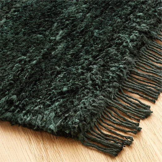 Kada Modern Hand-Knotted Viscose Green Area Rug 9'x12'