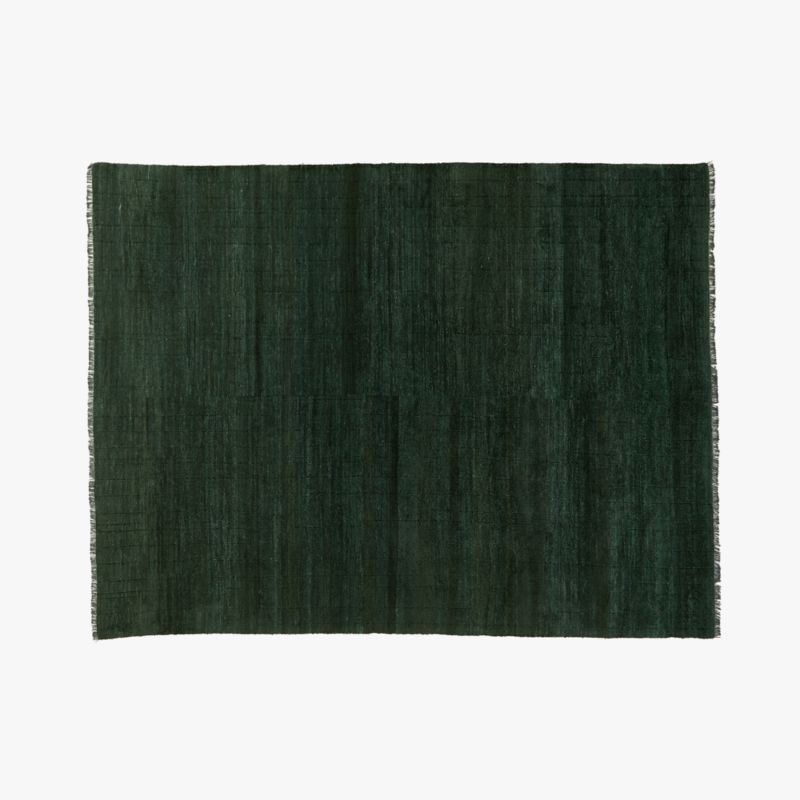 Kada Modern Hand-Knotted Viscose Green Area Rug 9'x12' - image 0 of 6