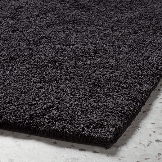 Kalani Organic Cotton Black Bath Runner Rug 24"x60"