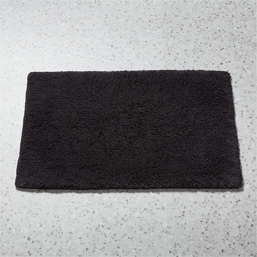 Kalani Organic Cotton Black Bath Mat 24"x36"