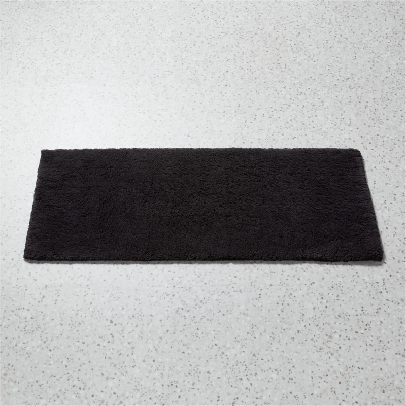 Kalani Organic Cotton Black Bath Runner Rug 24"x60" - image 2 of 5