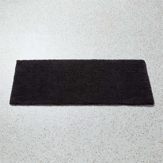 Kalani Organic Cotton Black Bath Runner Rug 24"x60"