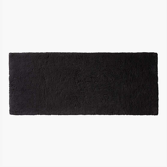 Kalani Organic Cotton Black Bath Runner Rug 24"x60"