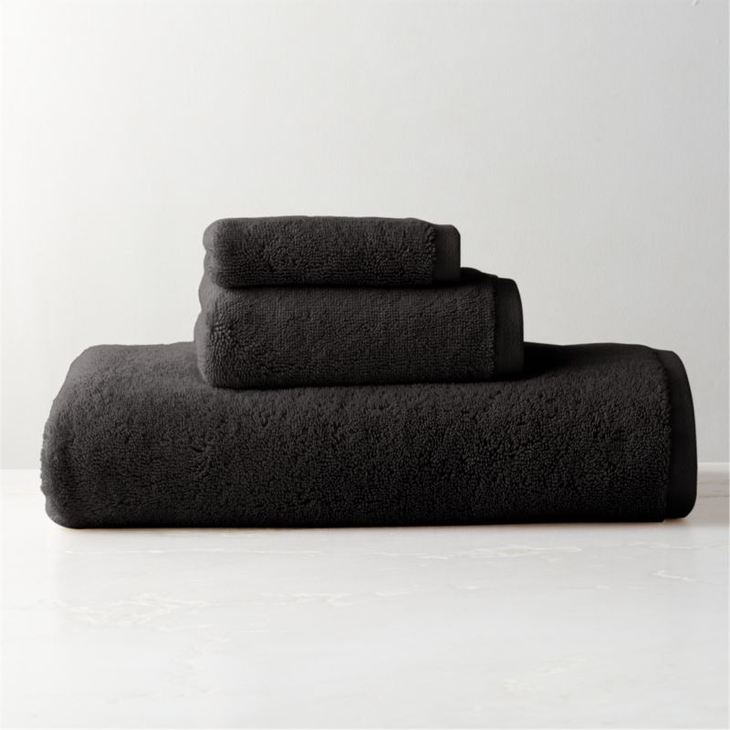 View Kalani Organic Cotton Black Bath Towel Set details