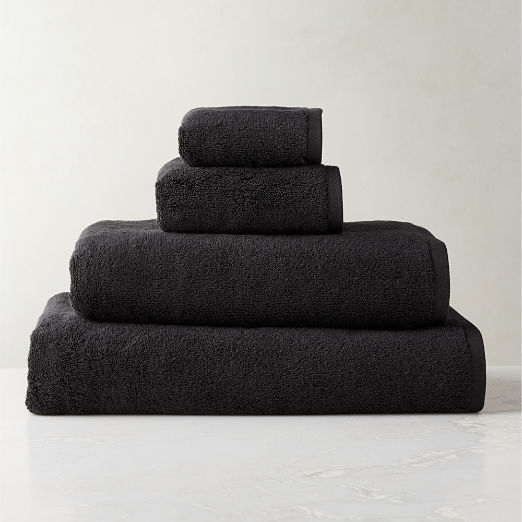 Kalani Organic Cotton Black Bath Towel