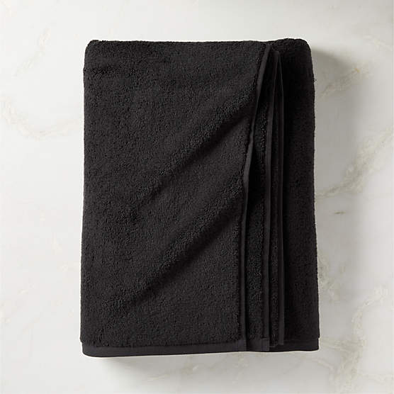 Kalani Organic Cotton Black Bath Sheet