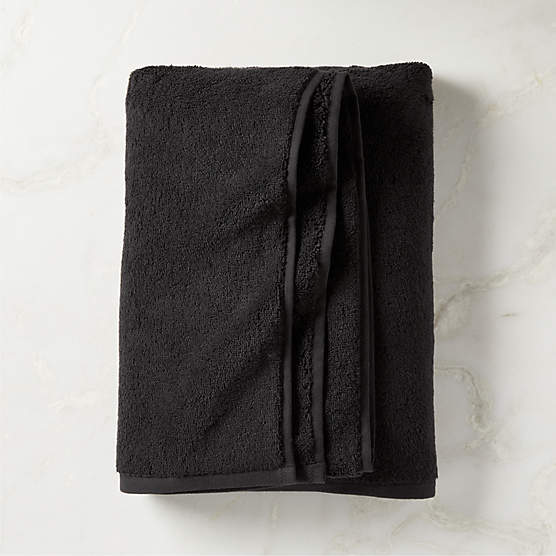 Kalani Organic Cotton Black Bath Towel