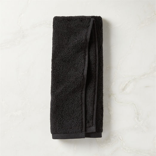 Kalani Organic Cotton Black Hand Towel