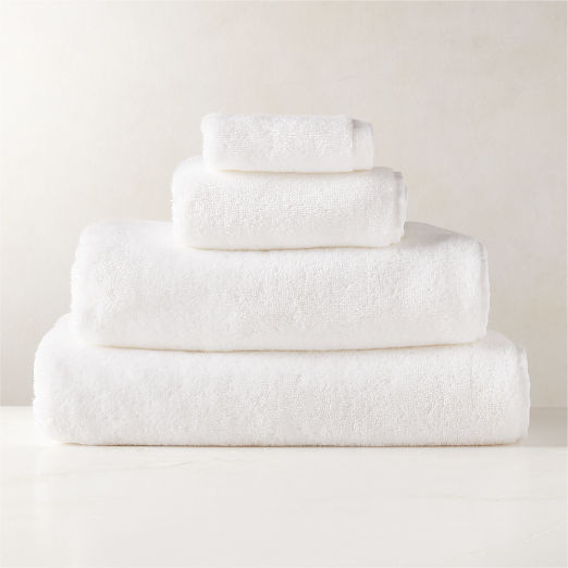 Kalani Organic Cotton White Bath Towels