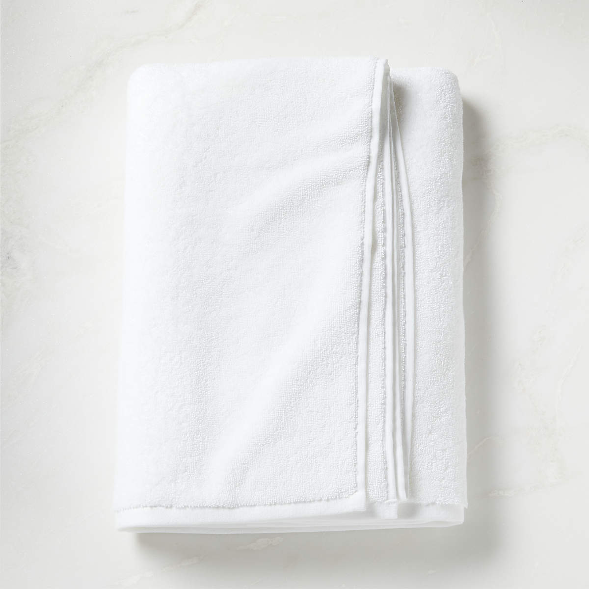 Kalani Organic Cotton White Bath Sheet + Reviews CB2