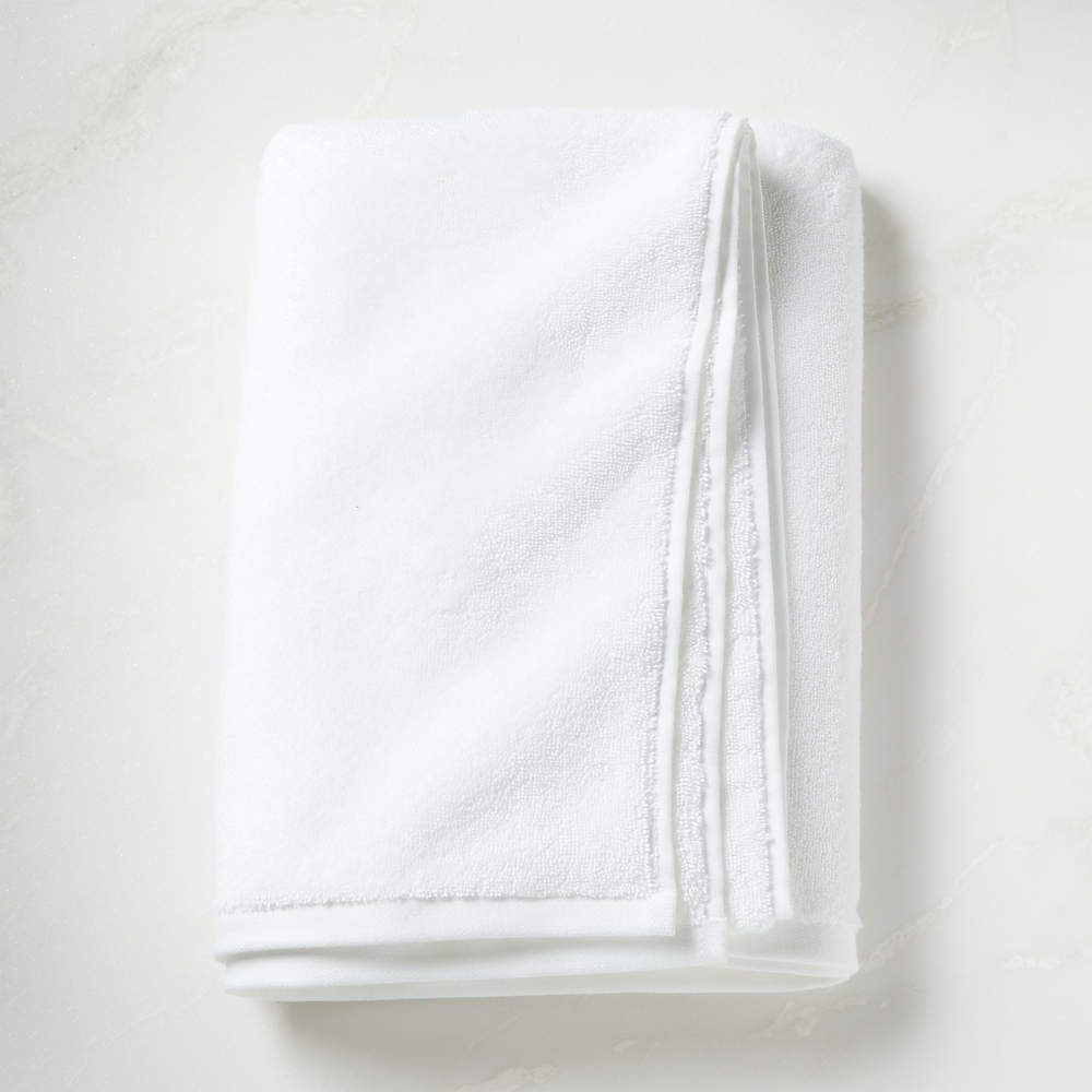 Kalani Organic Cotton White Bath Towel + Reviews