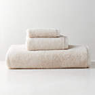 Brooks Ribbed Organic Cotton Warm White Bath Towel