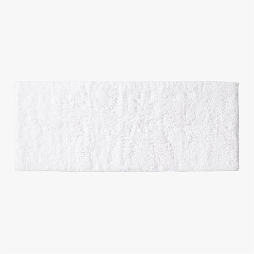 Kalani Organic Cotton White Bath Runner Rug 24"x60"