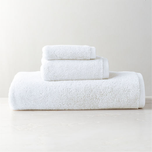 Kalani Organic Cotton White Bath Towel Set