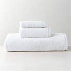 Brooks Ribbed Organic Cotton White Bath Towel Set