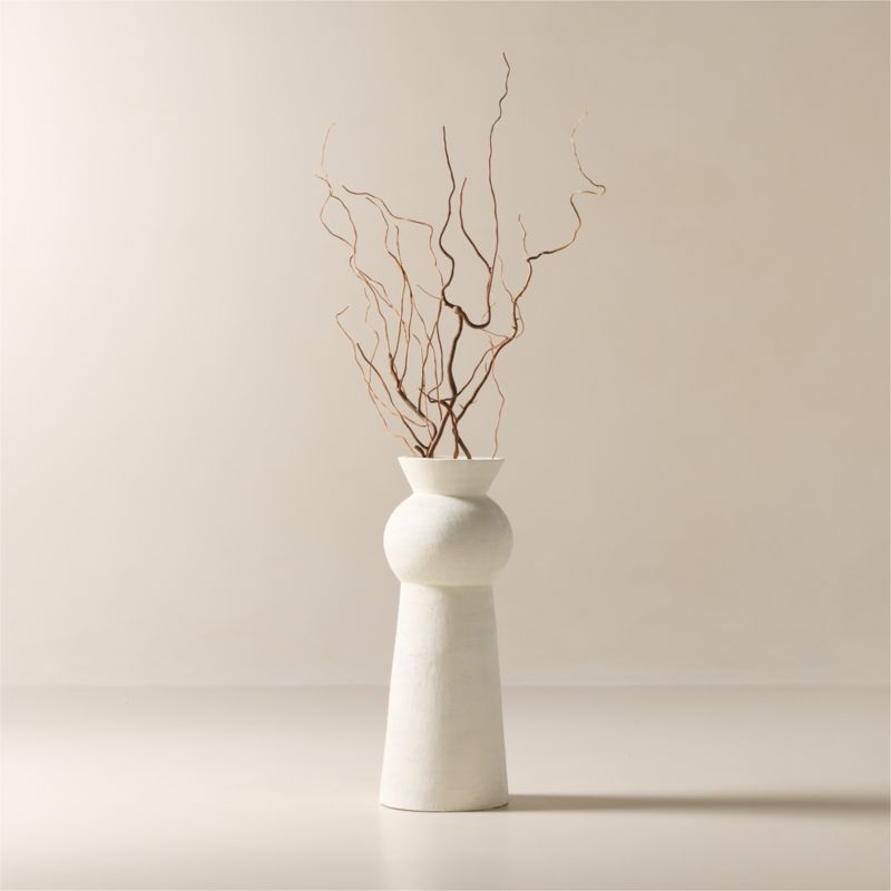 Kali White Terracotta Floor Vase - image 0 of 5