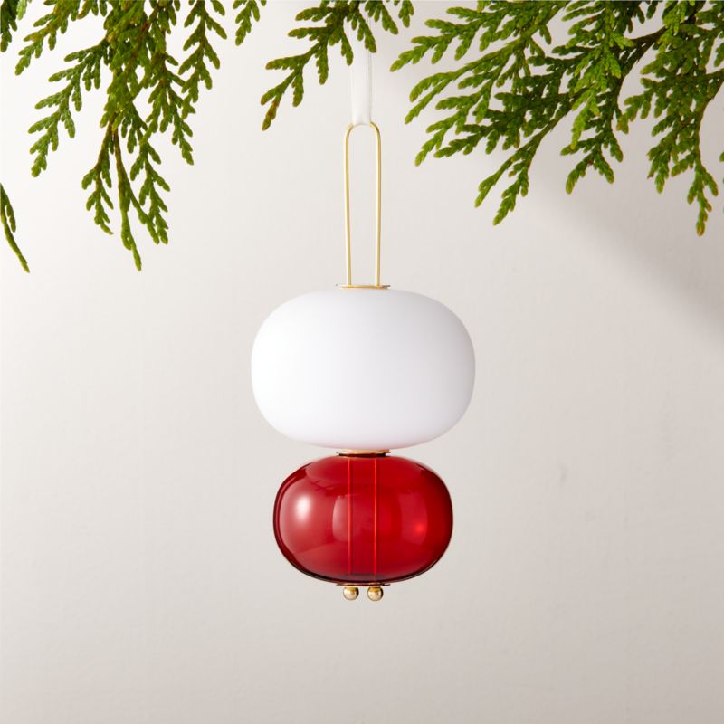 Kalino Red Glass Christmas Tree Ornament 7" - image 0 of 7