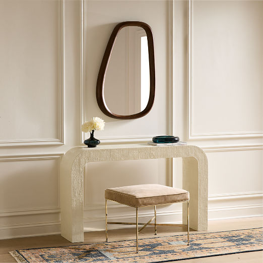 Director Off White Leather Ottoman Model 1201 by Paul McCobb