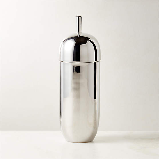 Degroff Silver Cocktail Shaker + Reviews CB2