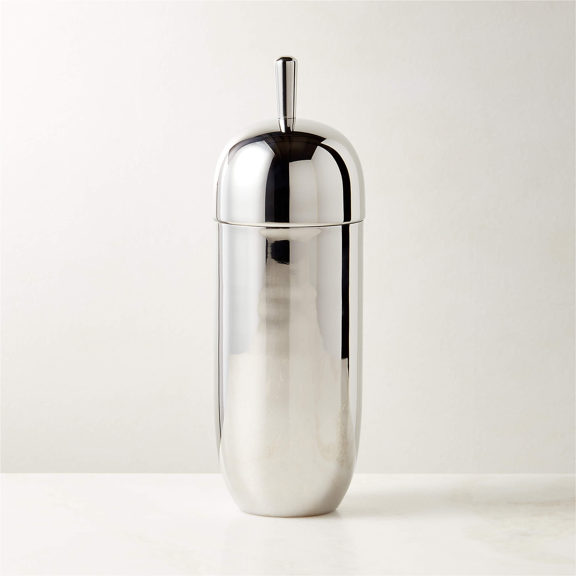 Kalman Polished Stainless Steel Cocktail Shaker CB2