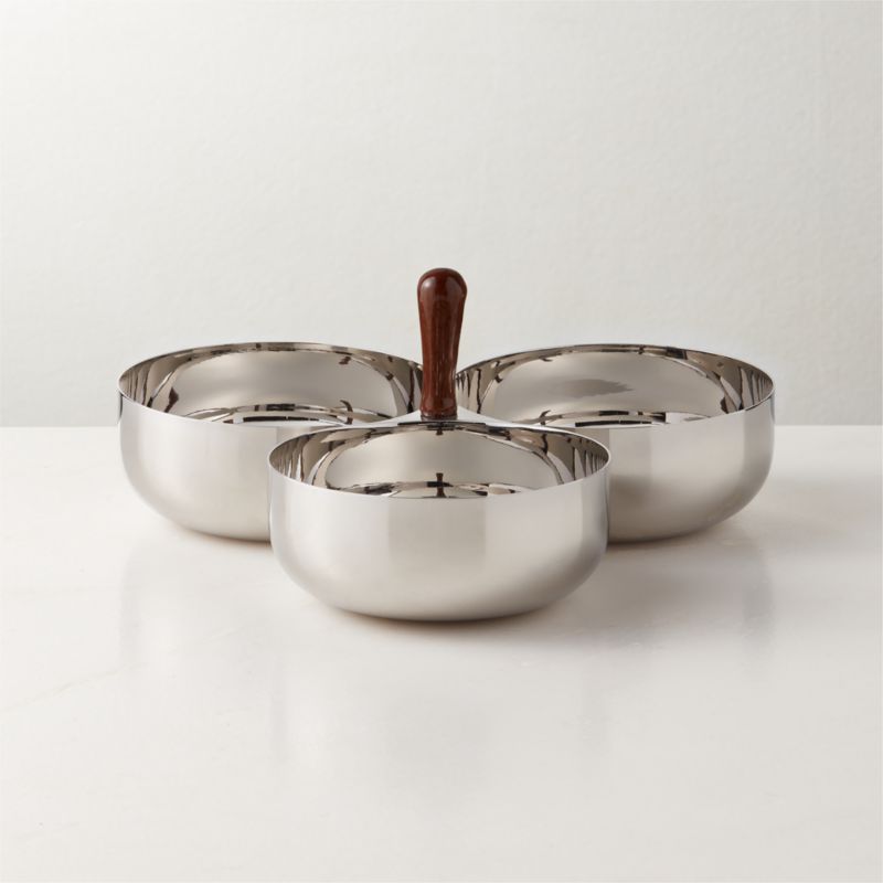 Metal serving bowls with handles sale