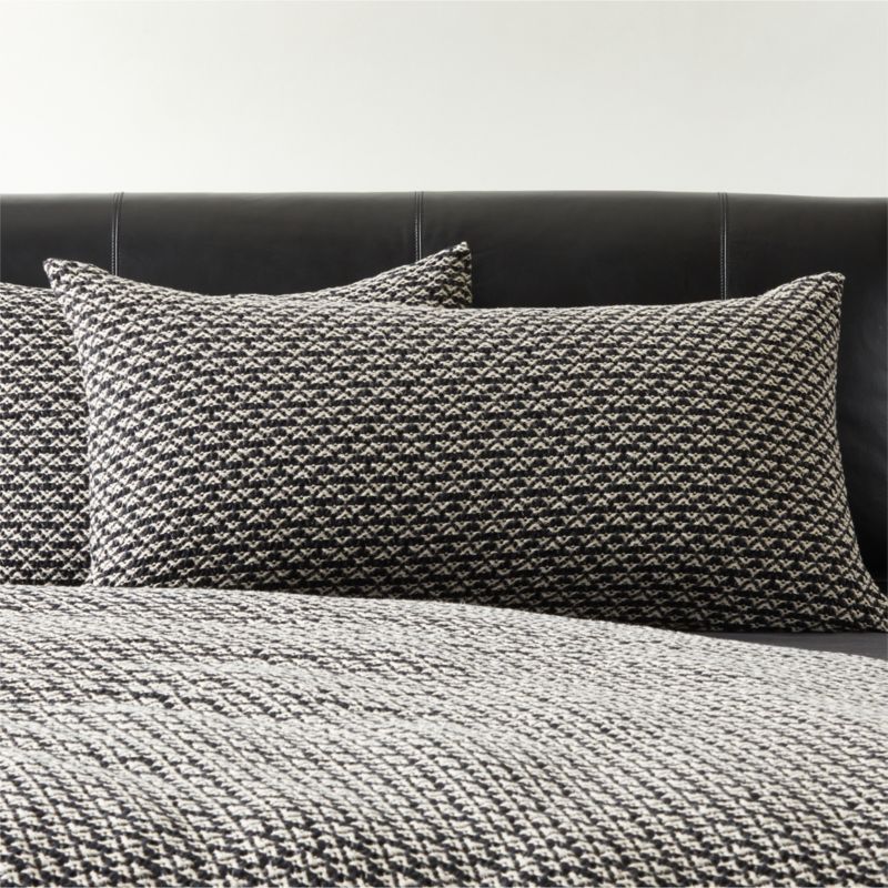 View Kamet Organic Cotton Black King Pillow Shams Set of 2 details