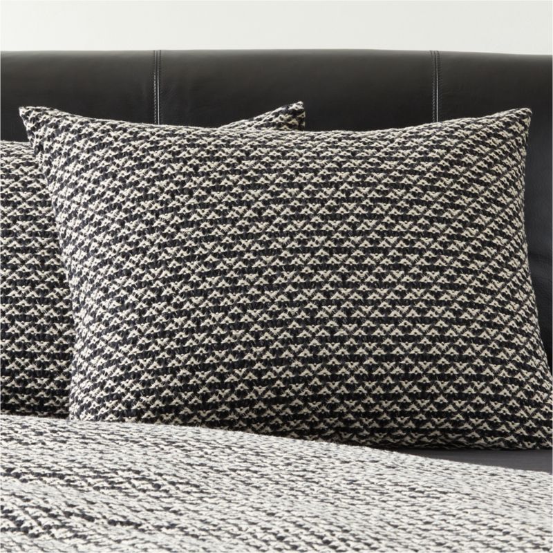 Viewing product image Kamet Organic Cotton Black Standard Pillow Shams Set of 2 - image 1 of 6