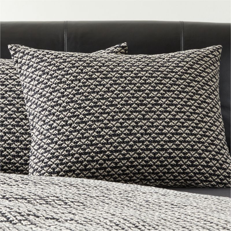 Kamet Organic Cotton Black King Pillow Shams Set of 2