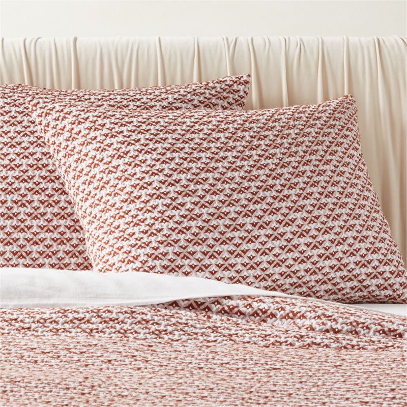 View Kamet Organic Cotton Orange Standard Pillow Shams Set of 2 details