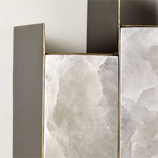 Kamila White Alabaster Wall Sconce