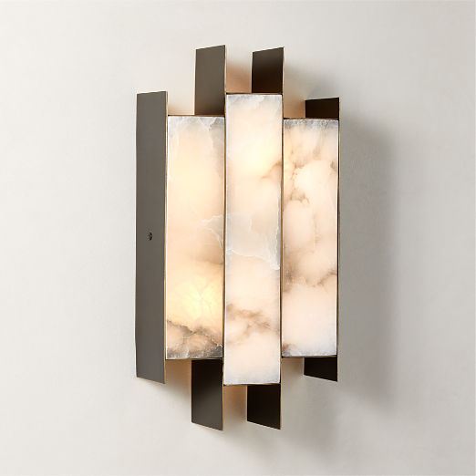 Kamila White Alabaster Wall Sconce