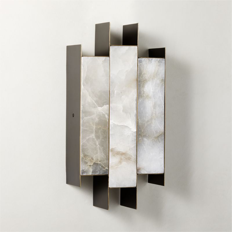 Kamila White Alabaster Wall Sconce - image 2 of 9