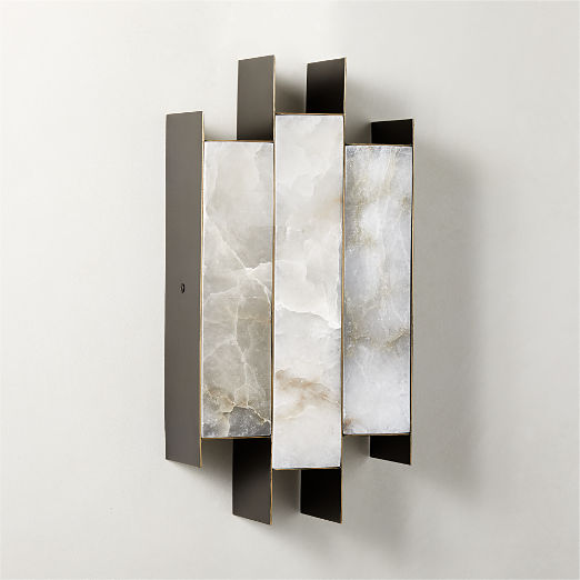 Kamila White Alabaster Wall Sconce