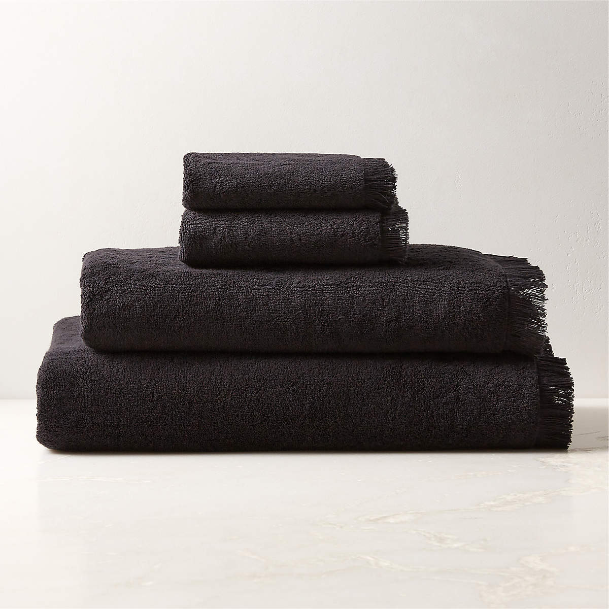 Kindred Organic Cotton Black Bath Towels CB2 Canada