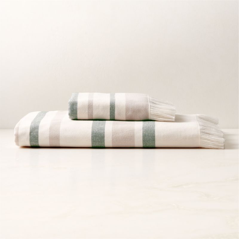 Kamilla Organic Cotton Green Hand Towel - image 1 of 4