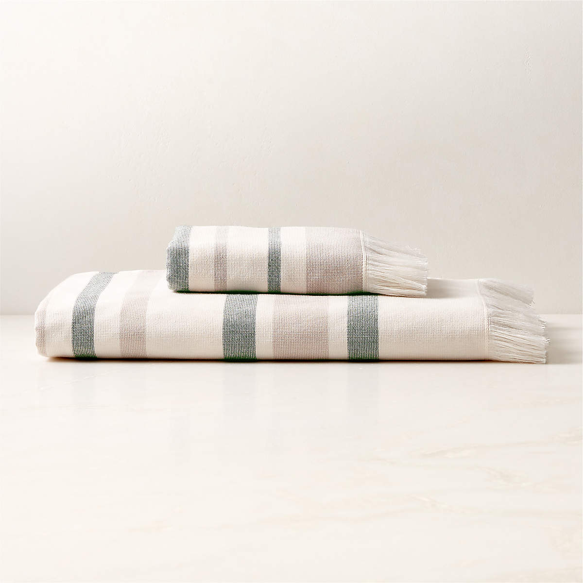 Kamilla Organic Cotton Green Bath Towels CB2 Canada