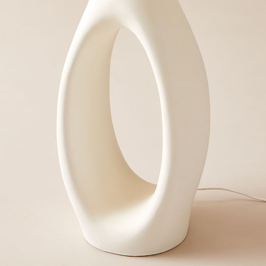 Kamma White Cement Floor Lamp