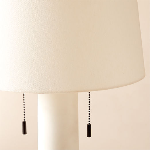 Kamma White Cement Floor Lamp