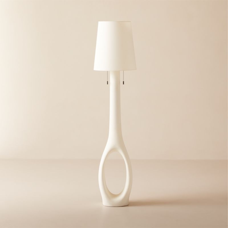 Kamma White Cement Floor Lamp - image 2 of 6