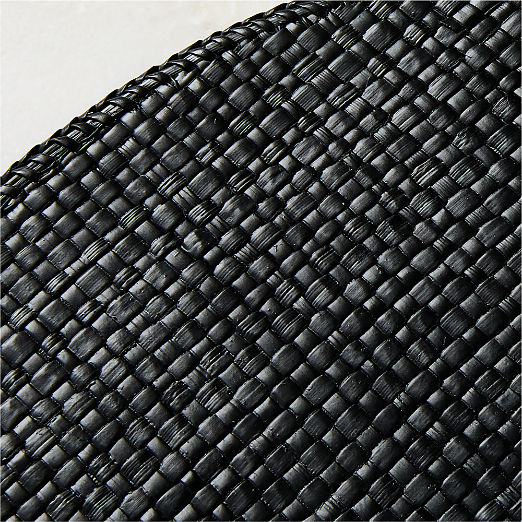 Kanawa Black Woven Round Placemat