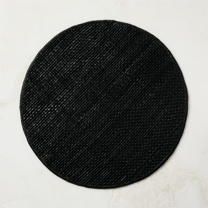 Kanawa Black Woven Round Placemat - image 0 of 3