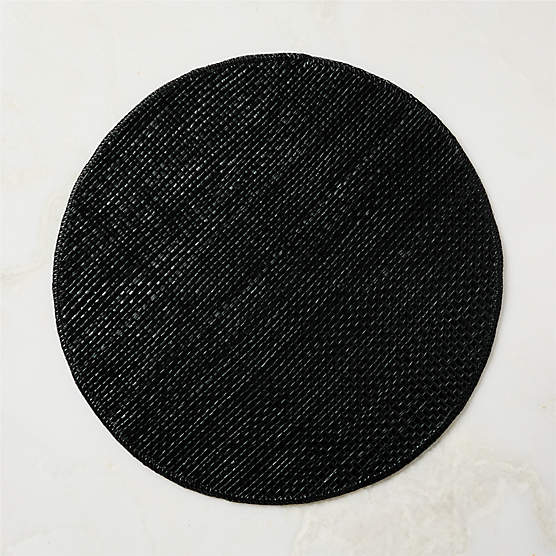 Kanawa Black Woven Round Placemat