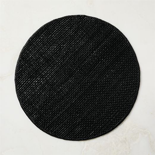 Kanawa Black Woven Round Placemat