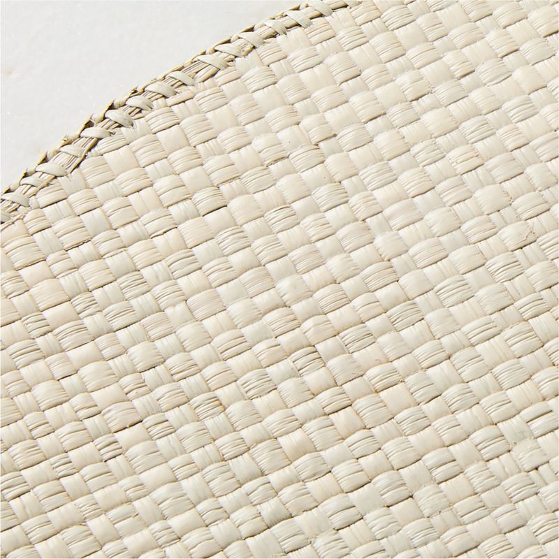 Kanawa Warm White Woven Round Placemat - image 1 of 3