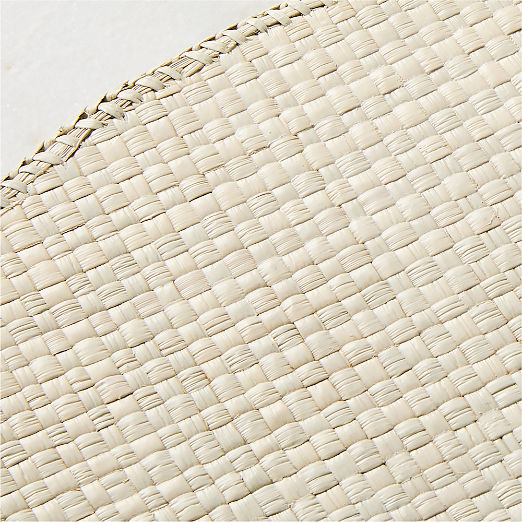 Kanawa Warm White Woven Round Placemat