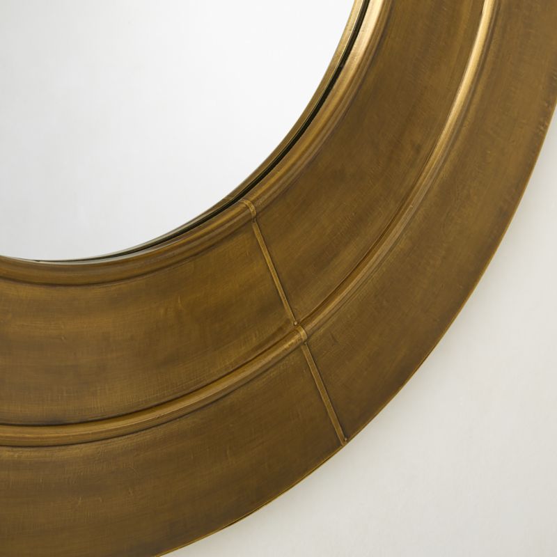 Kane Aged Brass Round Wall Mirror 36" - image 3 of 5